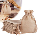 20Pcs Small Burlap Jute Hessian Wedding Favor Gift Candy Bags Drawstring Pouches