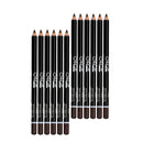 12PCS Makeup Lasting Eye Shadow Eyeliner Lip Pencil Pen Cosmetics Coffee