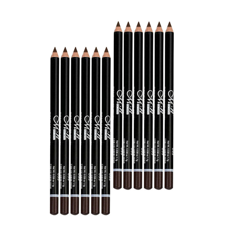 12PCS Makeup Lasting Eye Shadow Eyeliner Lip Pencil Pen Cosmetics Coffee