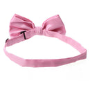 Men's Plain Polyester Pre Tied Wedding Bow Tie (pink) E9K3