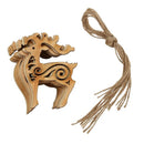 Pack of 10 Christmas Wood Chip Tree Ornaments Hanging Decoration for Kids G X7S5