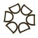 20Pcs Metal D-Ring Webbing Buckle Loop Ring Strap Keeper Hand LeatherCraft