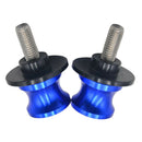 Pair Blue M8 8mm Aluminum Swingarm Swing Arm Spools