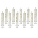 10PCS 10ml Glass Syringe Injector Lab Sampler Diameter Caliber Precision