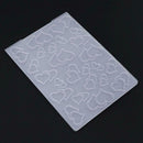 Two Hearts Pattern Plastic Scrapbook Embossing DIY Craft Template Stamp  A