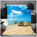 3x5FT Blue Sky Beach Backdrop Vinyl Studio Photography Sea Photo Background