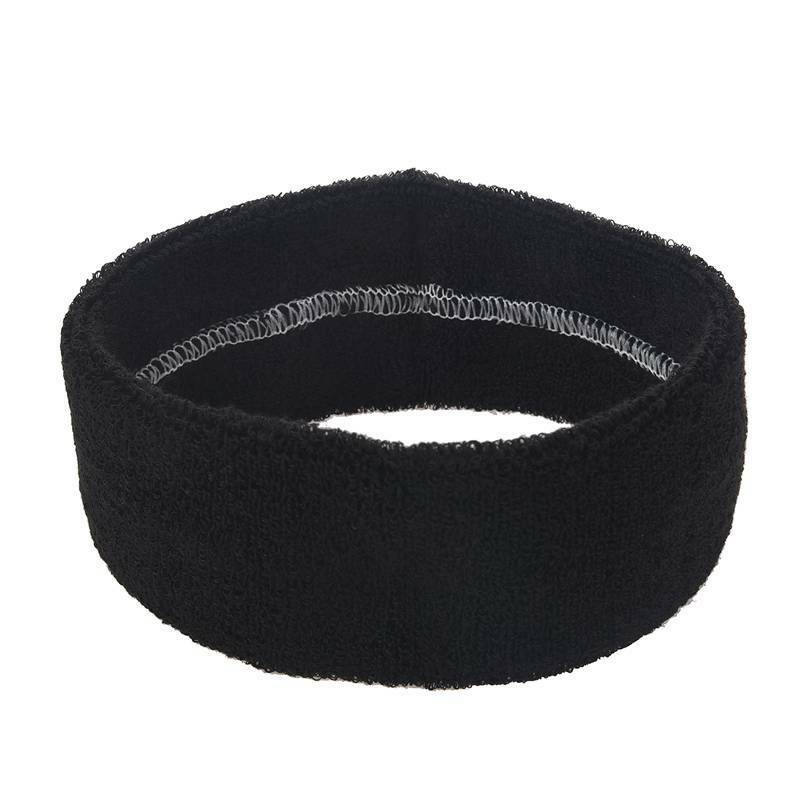 1PC Unisex Elastic Sweatband Headband Tennis Basketball Yoga Sport Color:Bl