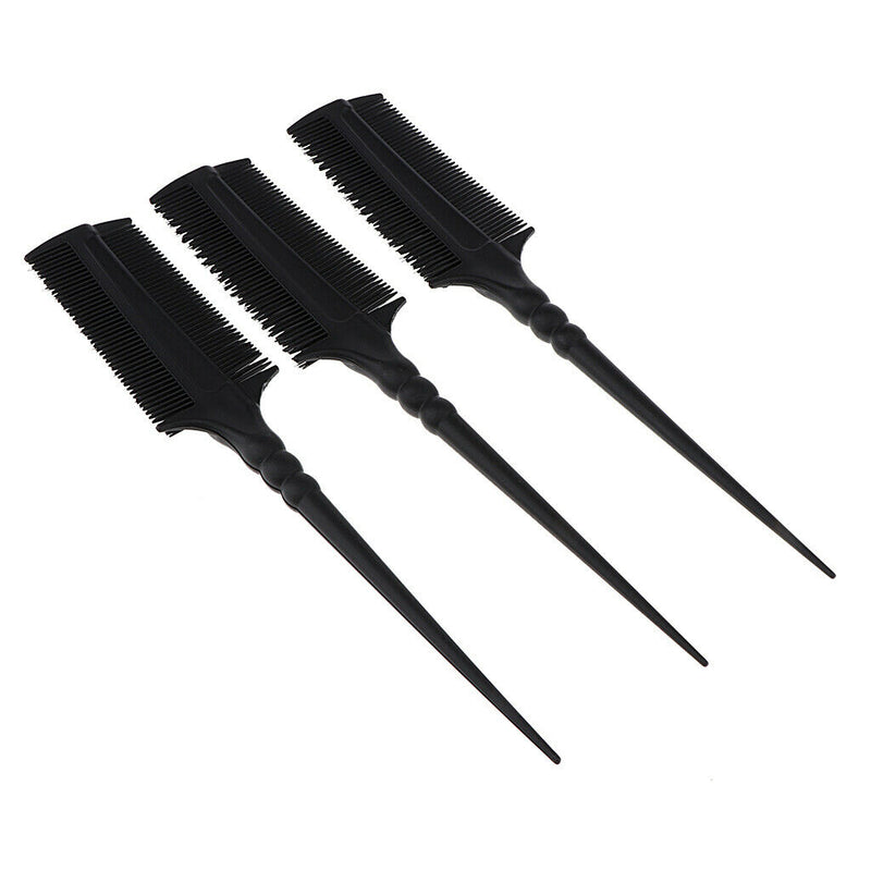 3pcs 3-ways color brush professional salon hair tint tool coloring dye comb