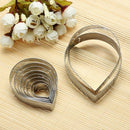 10pcs/set Stainless Steel Fondant Cake Mold Rose Flower Petal Cookie Cutter S4B8