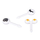 10PCs Plastic Fruit Toothpick Lovely Eye Cartoon Forks Decorative Tableware MO