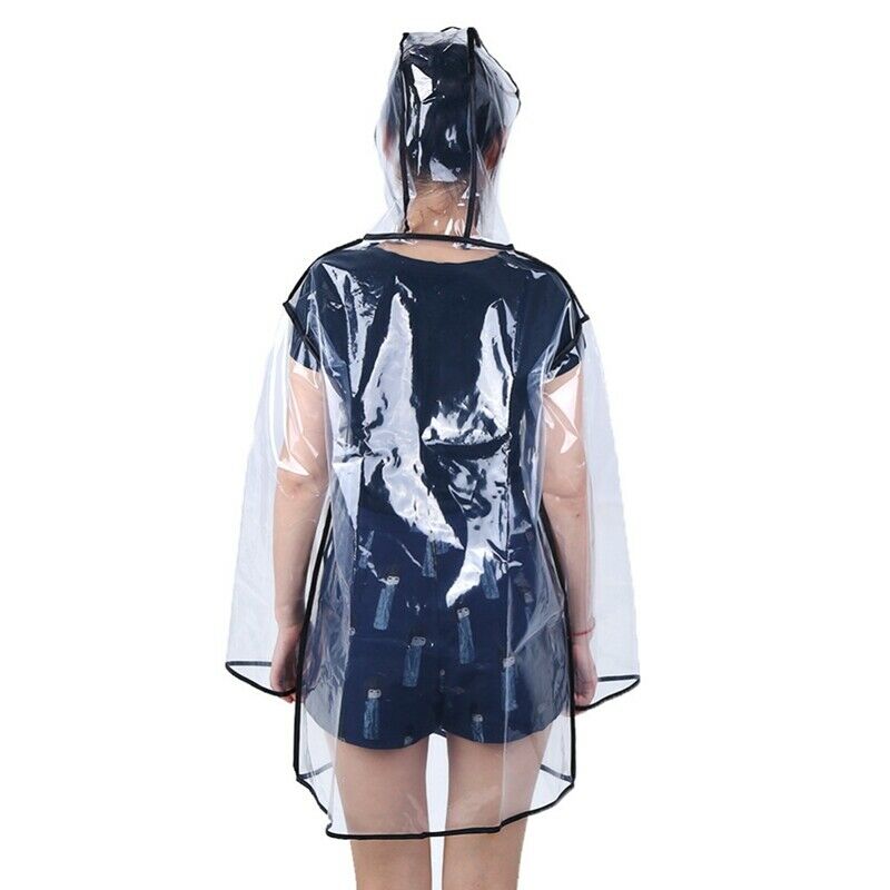 Eva Transparent Raincoat Waterproof Raincoat Outdoor Travel Track Hooded Po Z3O8