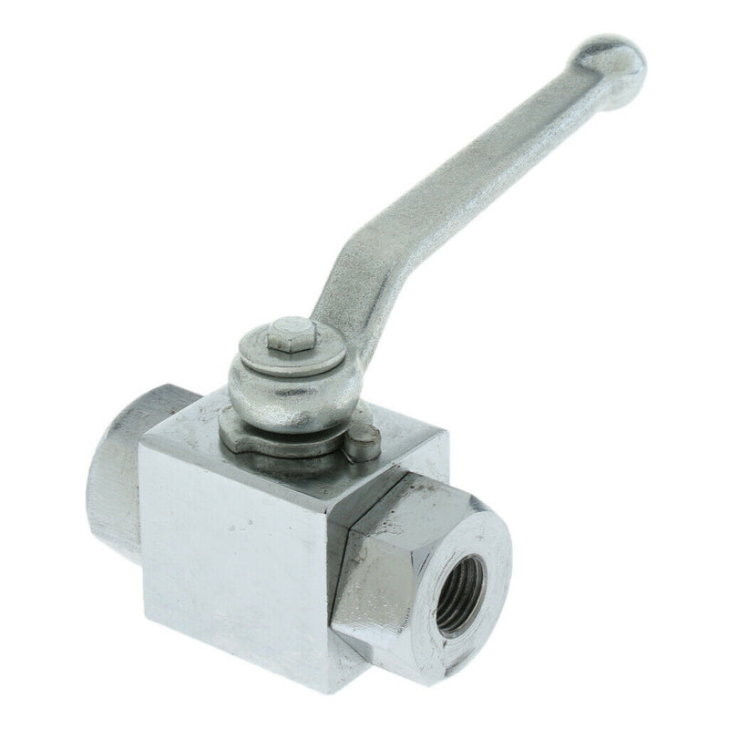 2 Way High Pressure Hydraulic Steel Ball Valve Female DN6 0.125Inch