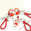 Lucky Mouse Key Chain Women Crown Rat Weave Keychain Trinket Charm KeyringsJR