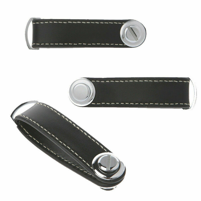 Men Leather Smart Key Organizer Wallet Holder Car Keyring Pocket Key Chain Pouch