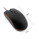 USB Wired Optical Mouse Desktop Laptop PC Ergonomics Office Mice (Black) A