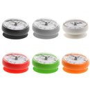 Waterproof Clock Mirror Window Glass Suction Clock for Bathroom Kitchen Red