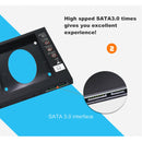 ABS 9.5mm Hard Drive Bay Caddy Sata To Sata Optical Tray Bracket for Laptop