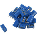 20 pieces 3 pin 5 mm pitch PCB screw Terminal Block 300V 16A AWG14-22 blue  C4Q1
