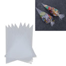 100pcs Clear Cellophane Cone Bags Twist Ties Large size Party Sweet Cello Candy