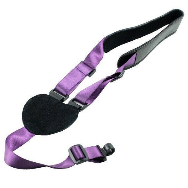 Black Purple Adjustable Classical Guitar Ukulele Nylon Strap Plastic Sound