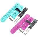 2 Pieces Silicone Replacement Wrist Watch Band for Garmin Forerunner 220 230 235