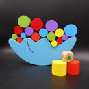 Kids Wood Moon Balance Game Toys Colorful Building Blocks Educational Toys