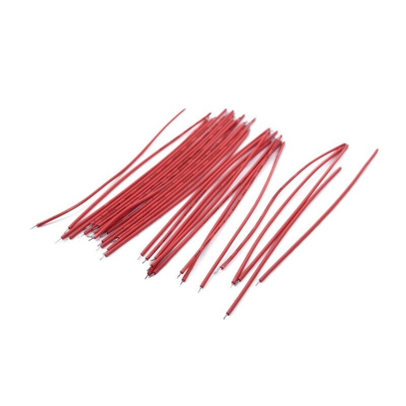 1 set of red copper 30 pcs 24AWG 10CM red color wire electronic wire double