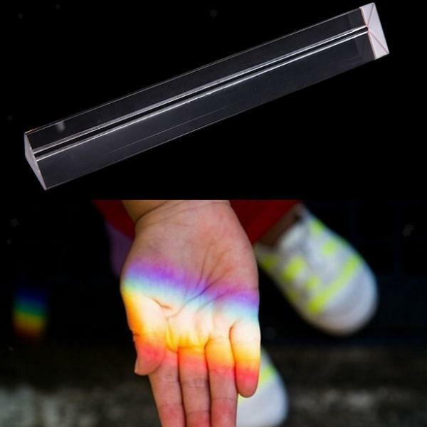 Physics Teaching Precision Optical Glass Prism 20cm School Instruments