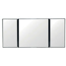 1x Car Interior Sun Visors Tri-Fold Makeup Mirror Travel Accessories ABS+Glass