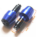 7/8" Motorcycle Handlebar Grips Bar End Plug Grip Ends Caps 22mm Blue