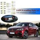 14Pcs LED Interior Package Kit For T10 36mm Map Dome License Plate Lights A