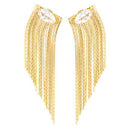 Tassel long Rhinestone Earrings Elegant Stud Women's Fashion Ear Drops Jewelry
