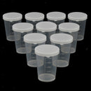 10pcs 50ml Clear Laboratory Test Measuring Graduated Beaker Container w/ Cap