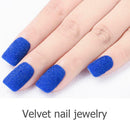 Velvet Fuzzy Flocking Nail Glitter Ornaments DIY Nail Art Decorations (1pc)