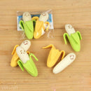 Banana Shaped Eraser/Rubber- Candy SCENTED Erasers x2- Great Party Bag Kids Gift