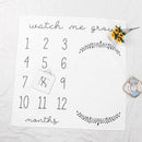 Newborn Baby Calendar Photography Blanket Number Printed Props Background A