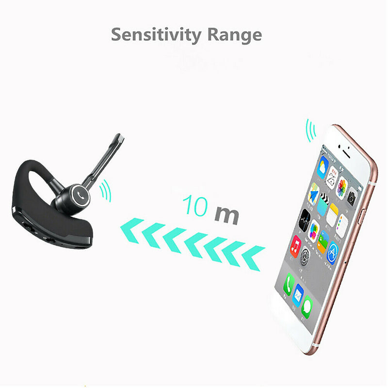 V8S Business Bluetooth Headset Wireless Earphone Earhook Earbud with Mic A