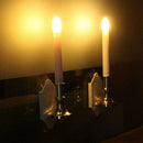 Solar Powered Candle Warm Light Wall Lamp Landscape Home Window Wall Light PRP