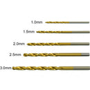 50Pcs 1/1.5/2/2.5/3mm Titanium Coated HSS High Speed Steel Drill Bit Hand ToolME