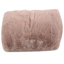 Women's Faux Rabbit Fur Scarf Autumn Winter Scarves Pink