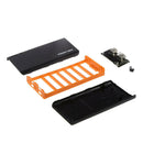 Power Bank Case Kit 18650 Battery Charger Flashlight for Cell Phone-Orange