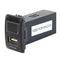 For MAZDA USB Car Charger with Blue LED Voltmeter 2.1A USB Charger Socket #gib