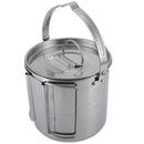 Camping Cooking Kettle Hanging Pot 1.2L Stainless Steel Outdoor Tableware C