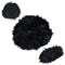 3 Black Wool Plush Warm Car Steering Wheel Cover Handbrake Gear Cover Cap Winter