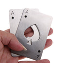 Stainless Steel Bottle Opener Bar Tool Men Gift Playing Card Ace of Spades Poker