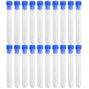 20 pcs Test tubes 100 x 15mm Disposable non-graduated plastic tubes blue