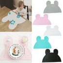 Rabbit Shape Waterproof Placemat Kids Skid Resistance Dining Table Mat-White