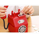 Retro Telephone Children Money Box Creative Piggy Bank Coin Saving Large Cl S2D4