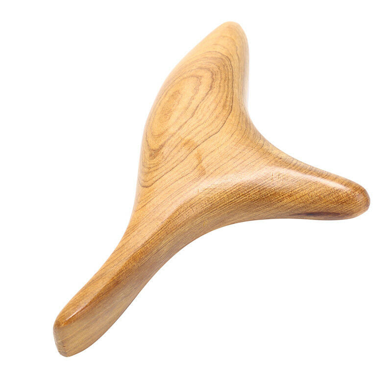 triangle body wood neck shiatsu reflexology wooden spa  massager blood 3C