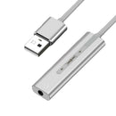 USB Sound Card External Converter USB Audio Adapter with 3.5mm Aux Stereo for